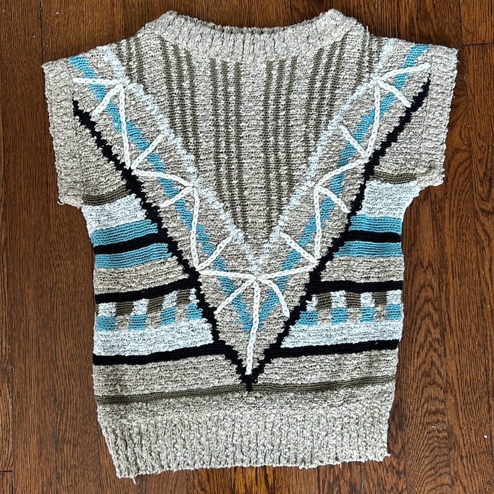 80s Abstract Sweater Top